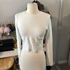 White Cropped Sweater